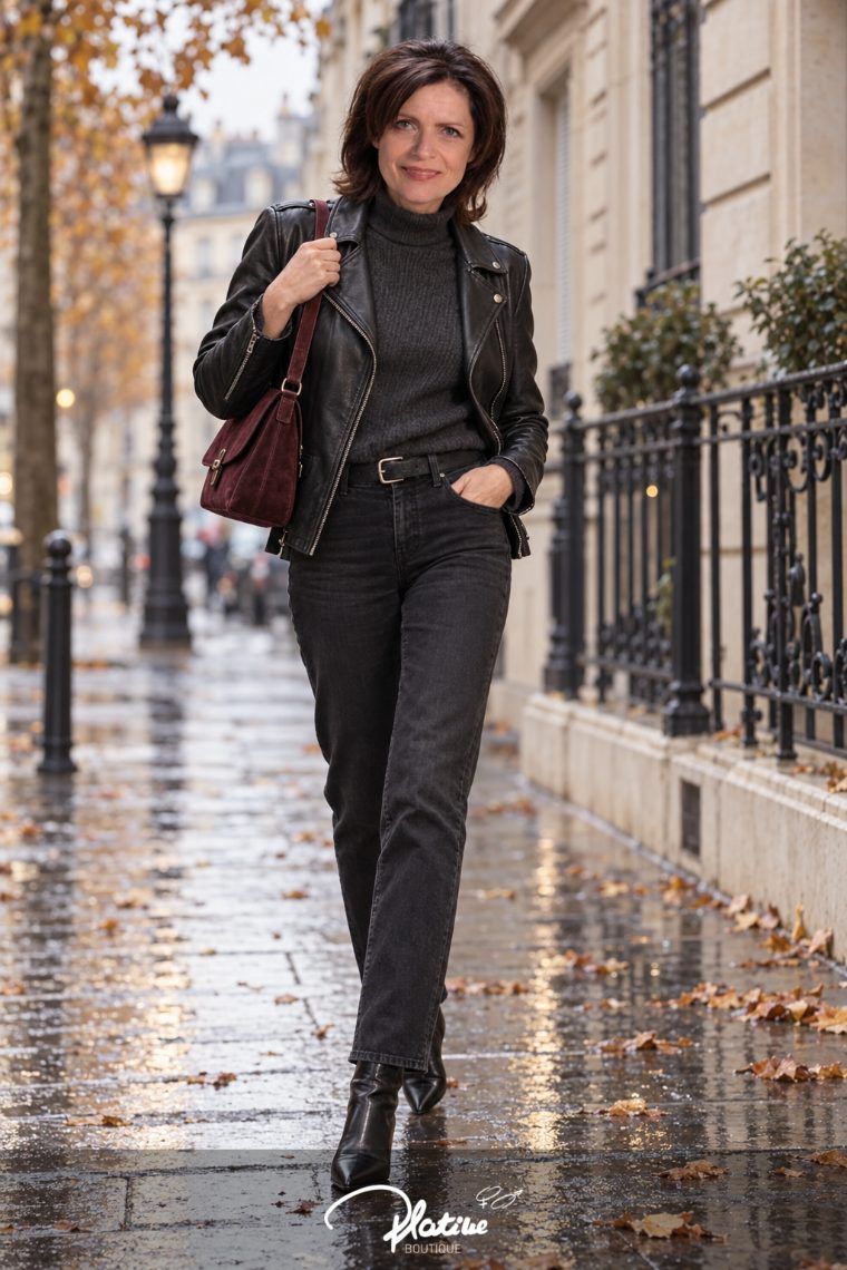 Look 01 Cuir rock – lookbook personnalisé Boutique Platine Porrentruy