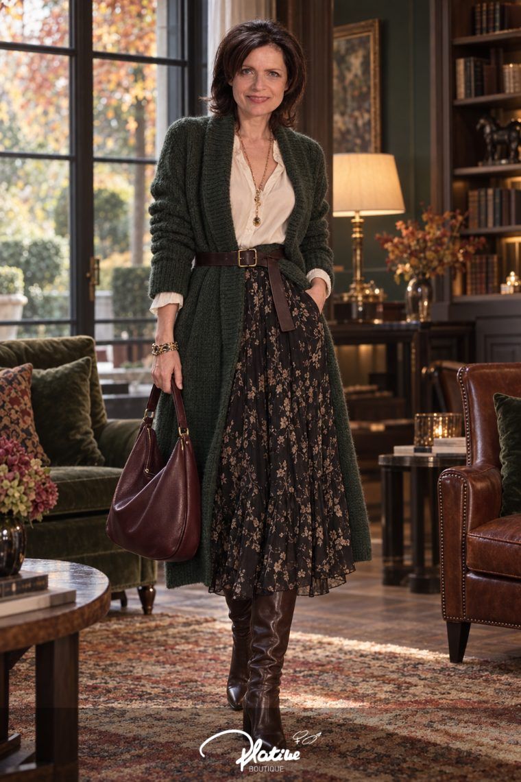 Look 08 Maille forêt – lookbook personnalisé Boutique Platine Porrentruy